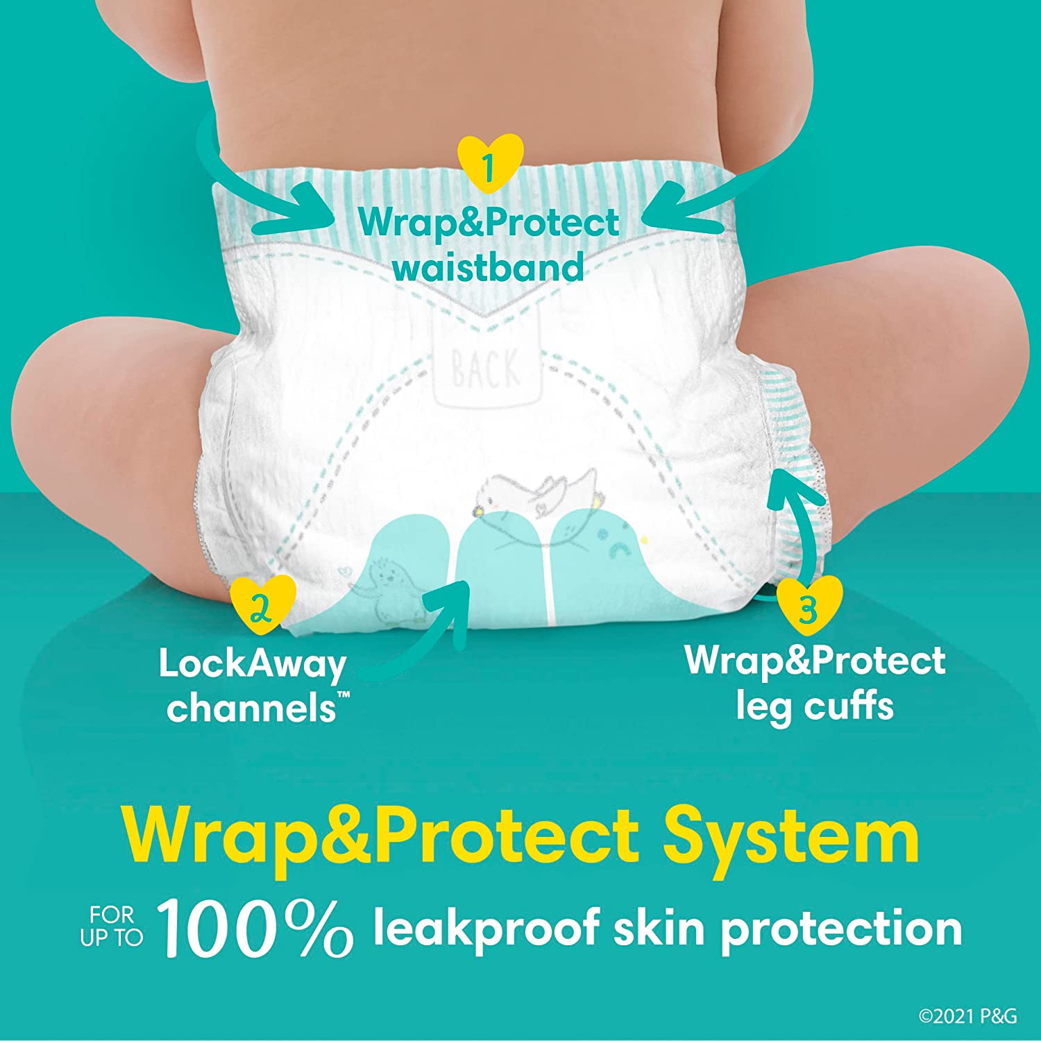 Pampers Swaddlers Active Baby Diaper Size 3 136 Count - Image 2
